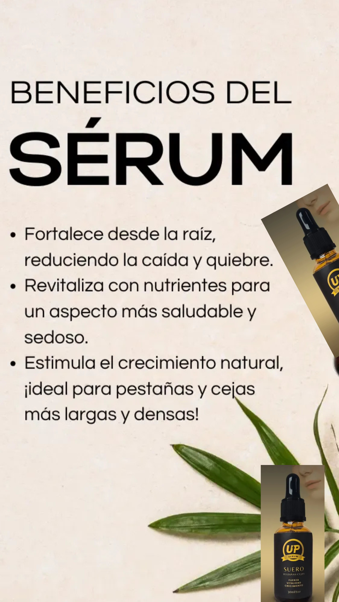 Sérum Up Para Crecimiento de Pestañas Y Cejas 30ml