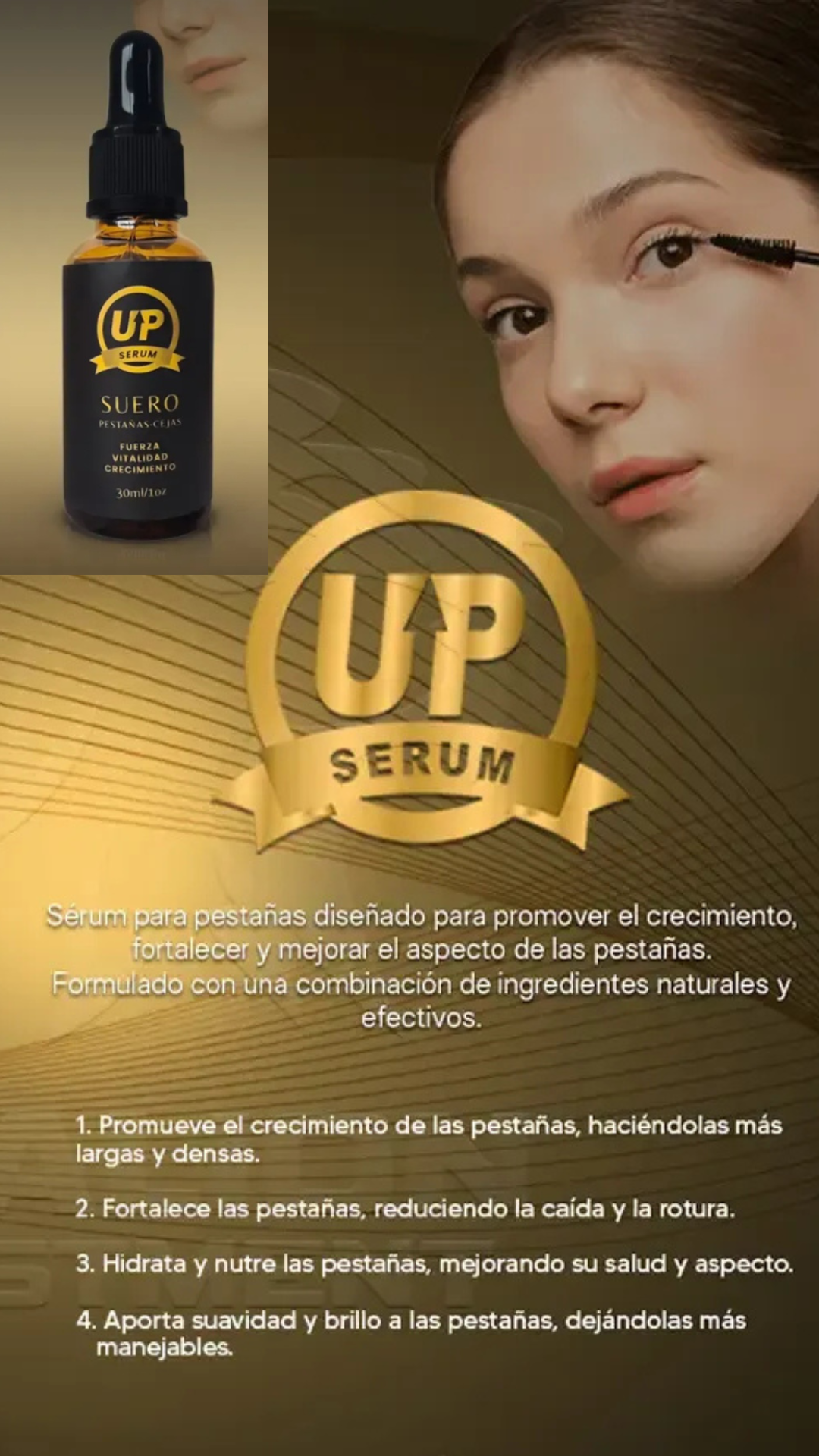 Sérum Up Para Crecimiento de Pestañas Y Cejas 30ml