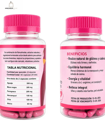 Colita Bonita Curvy Fruit Aumento de Glúteos y Reducción de Grasa :Aguaje + Fenogreco
