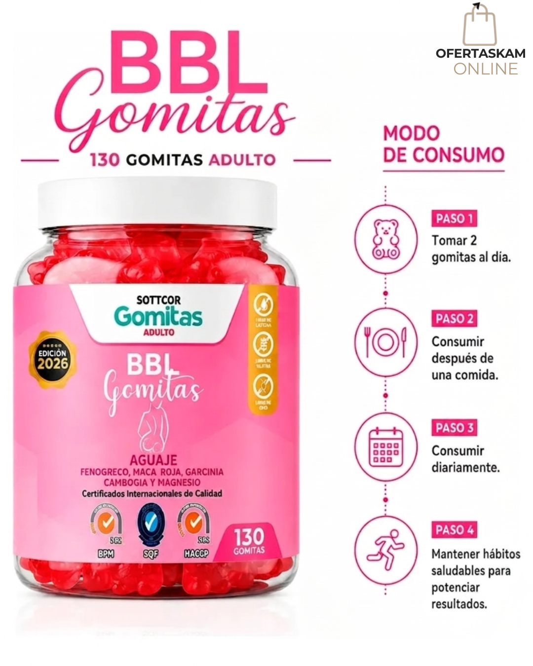 Aguaje Bbl para Adultos Gomitas Sottcor