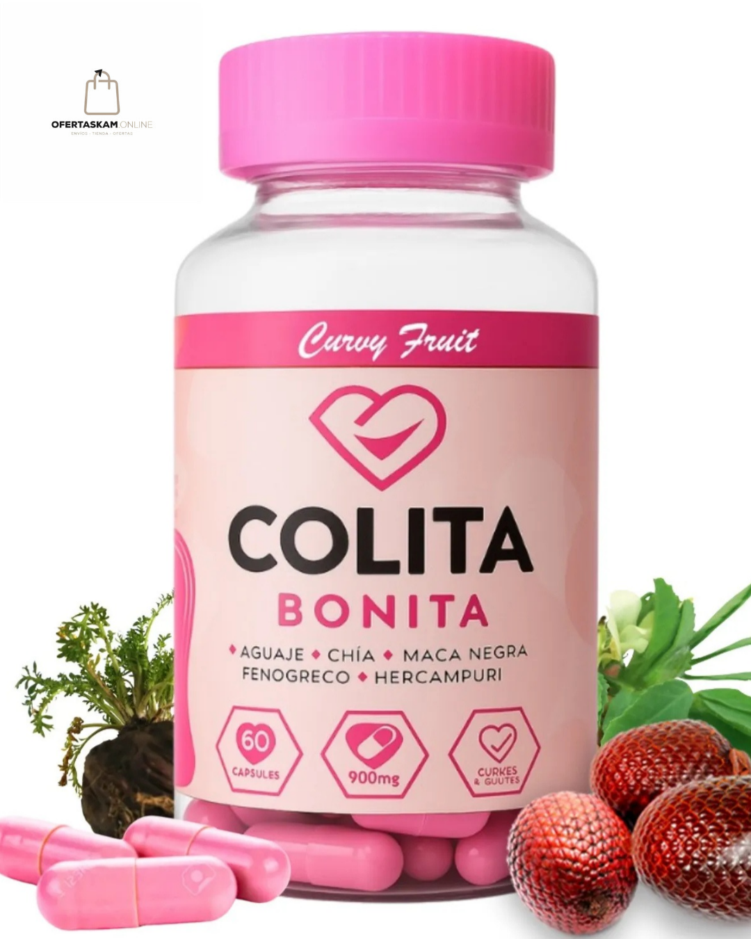 Colita Bonita Curvy Fruit Aumento de Glúteos y Reducción de Grasa :Aguaje + Fenogreco